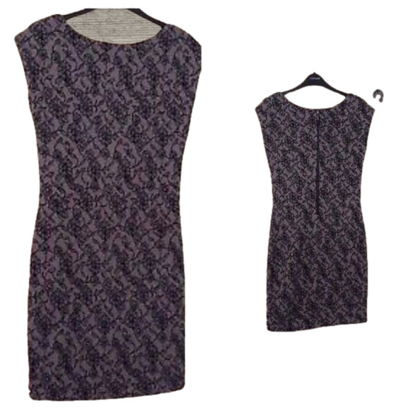 Zara Basic Round Neck Floral Lace Mini Dress - Picture 4 of 10